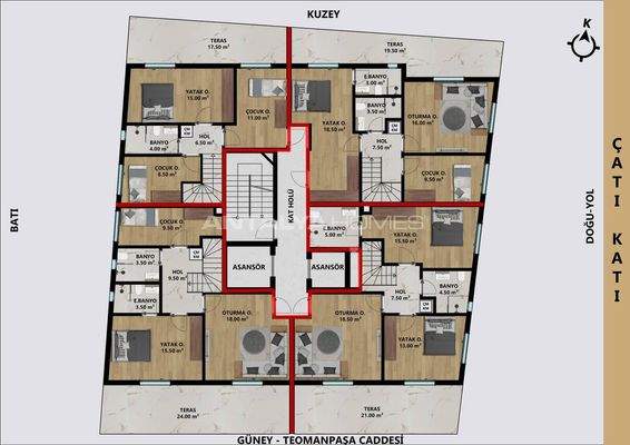 Apartments near the Main Road and Sea in Antalya Muratpaşa