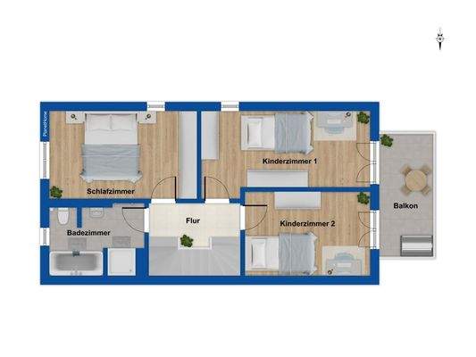 Grundriss Obergeschoss