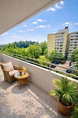 Balkon KI generiert und dekoriert 