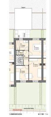 Mittleres Reihenhaus ,OG,3 Schlafzimmer