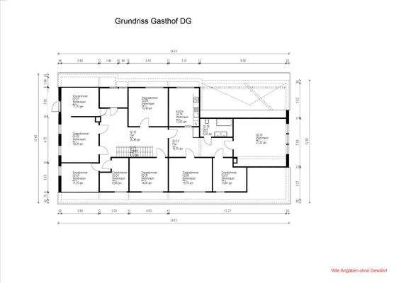 Grundriss Gasthof Dachgeschoss
