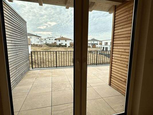 Blick auf die Dachterrasse