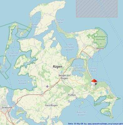 Lage auf der Insel Rügen