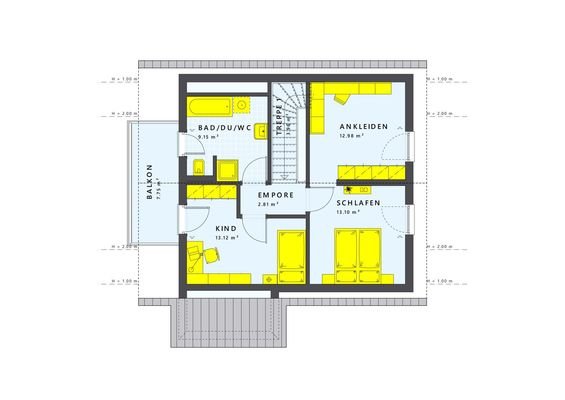 Das DG des Sunshine 113, hier wird der Platz perfekt genutzt