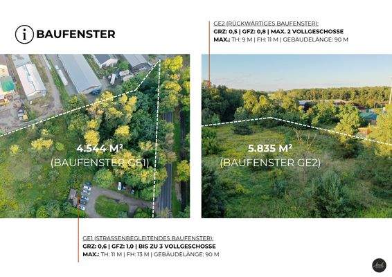 Baufenster GE1 und GE2