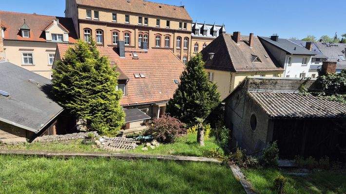 Blick von oben aufs Haus