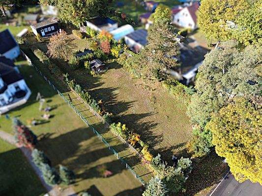 Blick auf das Baugrundstück