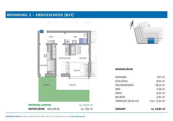 Grundriss - Wohnung 2 [B37]
