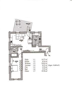 Grundriß der Wohnung