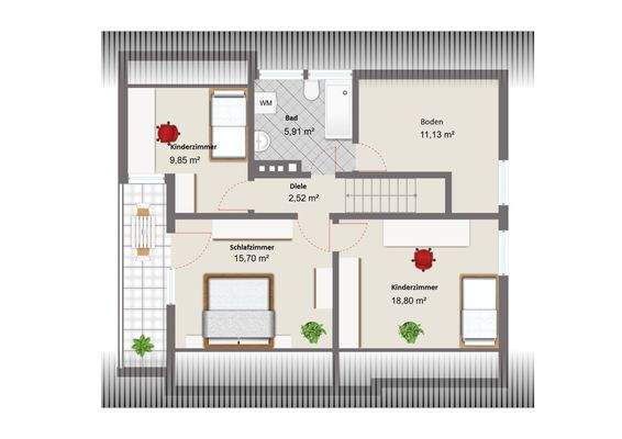 Grundriss Obergeschoss