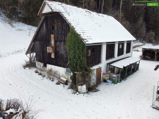 Drohnenansicht Stallgebäude