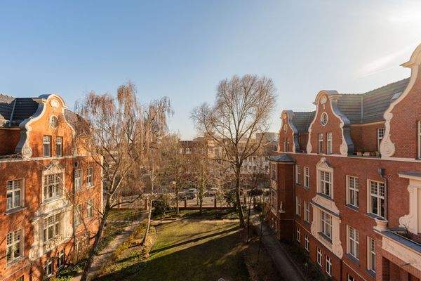 View of the landscaped courtyard