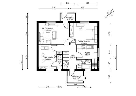 Grundriss Wohnhaus EG