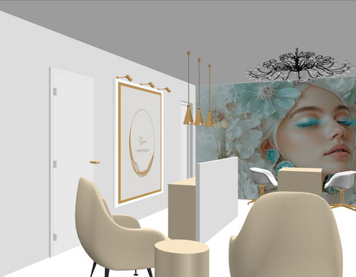 Gestaltungsvorschlag  Beauty-Salon Ansicht 