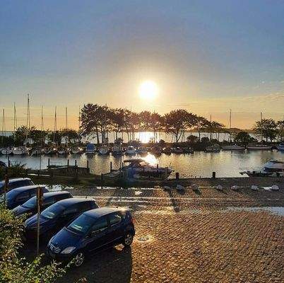 Sonnenuntergang vom Balkon