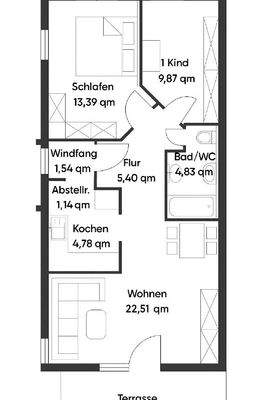 Grundriss der Wohnung