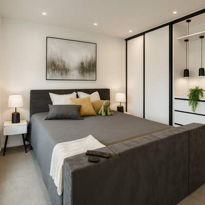 Eines der vier Schlafzimmer.