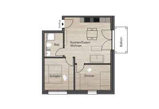 FOUR Grundriss - 3 Zimmer Apartment