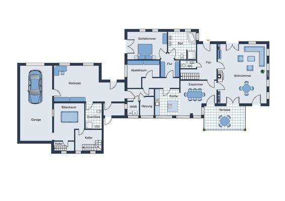 Grundriss Erdgeschoss (nicht maßstabgetreu)