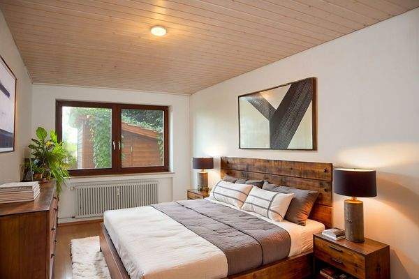 Schlafzimmer Gartengeschoss visualisiert