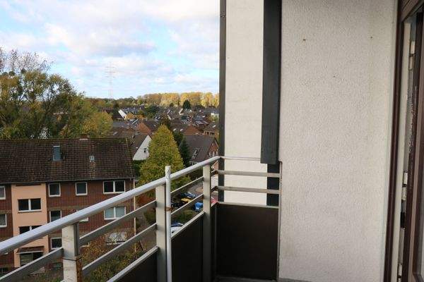 Blick von dem Balkon am Wohnzimmer