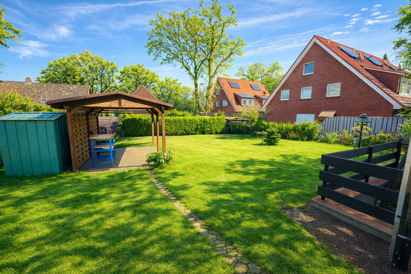 Blick auf das Grundstück