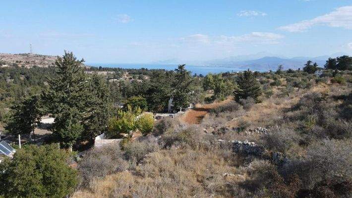 Kreta, Sellia im Apokoronos: Grundstück zum Verkauf mit schöner Aussicht in Sellia