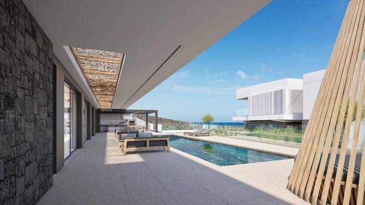 Kreta, Chersonisou: Moderne Luxusvilla mit atemberaubendem Meerblick zu verkaufen