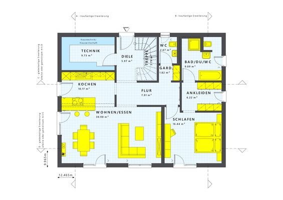 Gestaltungs-beispiel Grundriss  EG 