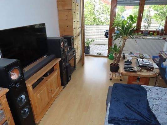 Wohnzimmer mit Zugang Balkon