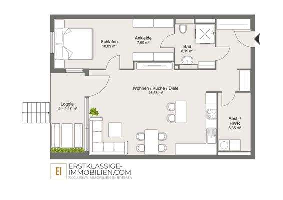 Grundriss Wohnung EG