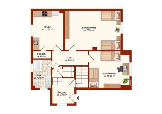 Grundriss Erdgeschoss (HH 1)