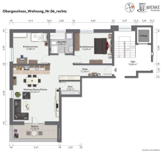 3Zi. Neubau Mietwohnungen in Stühlingen-Eberfingen, A+, Erstbezug, Tiefgarage, Balkon, Einbauküche, 93,60qm Wohnfläche