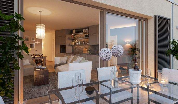 Visu_Blick Richtung Wohnzimmer