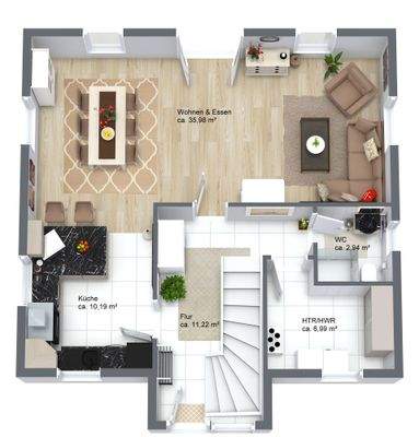 Coast Friesenland EG 3D Floor Plan