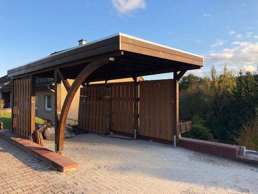 Carport mit Wall-Box