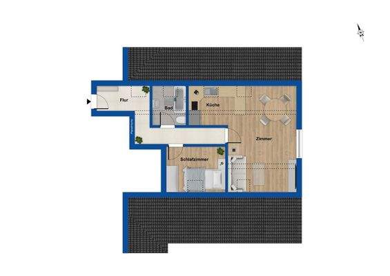 Grundriss Dachgeschosswohnung
