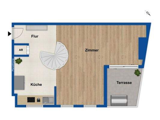 Grundriss Wohnung Obergeschoss