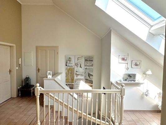 Blickrichung zum Bad und  Zimmer 4