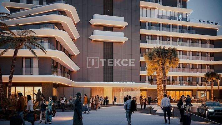 Apartments in a Secured Project with Pool in İzmir Konak