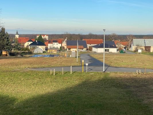 Blick auf die Bauplätze