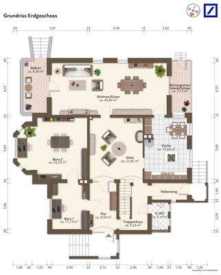 Grundriss Stadtvilla EG