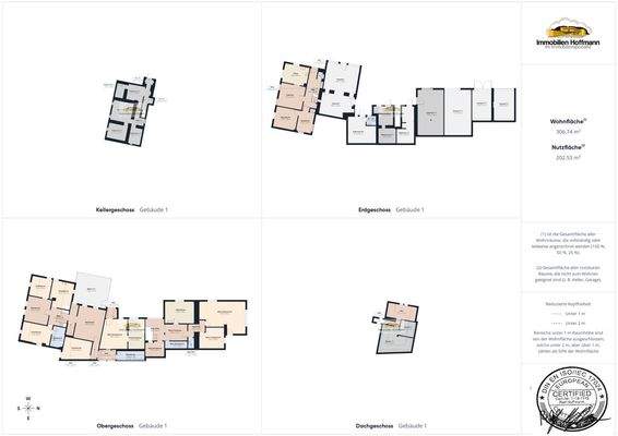 Grundrisse Gebäude 1