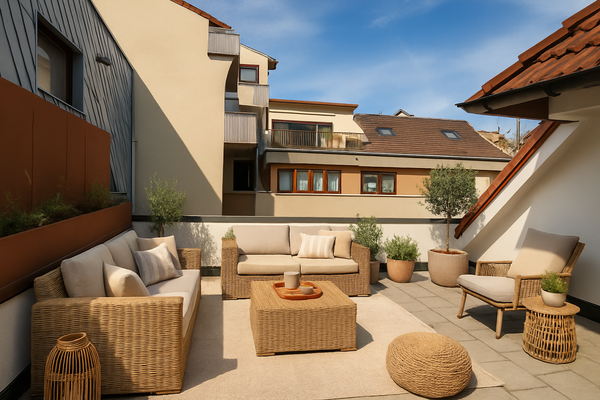 Einrichtungsbeispiel Dachterrasse