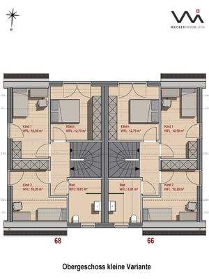 Grundriss 2 Haus Nr. 68 I 66