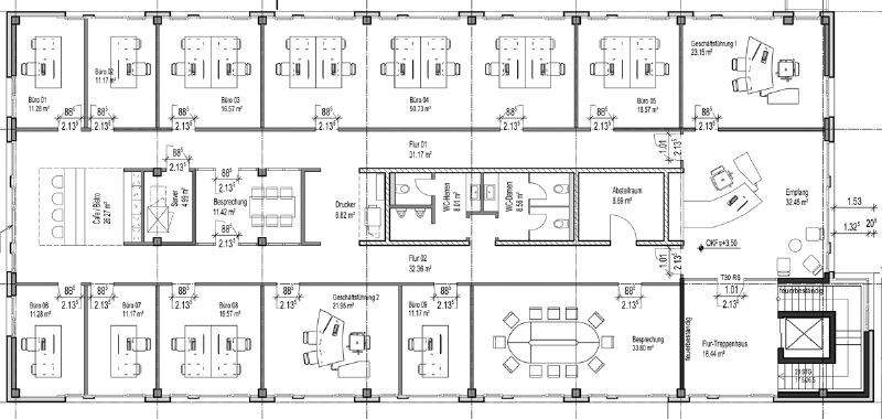 Grundriss Beispiel 1 Obergeschoss