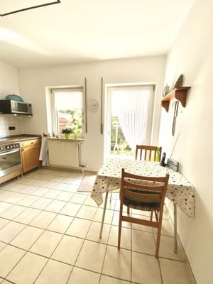 nur ein Schritt bis zur Terrasse