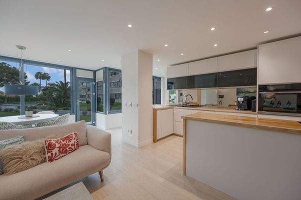 Kitchen + living 3 Apartamentos de Mar Puerto Portals