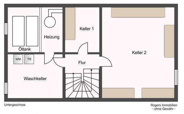 Grundriss Untergeschoss/Keller