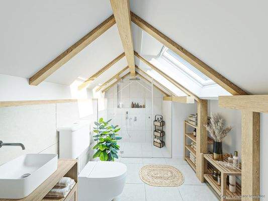 Obergeschoss Badezimmer Beispieleinrichtung